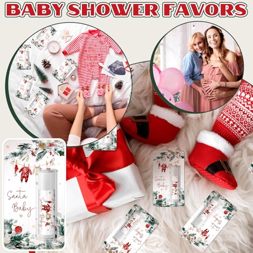 30 Pack Christmas Santa Lip Balm Gift Baby Shower Party Favor Prize - style: Santa