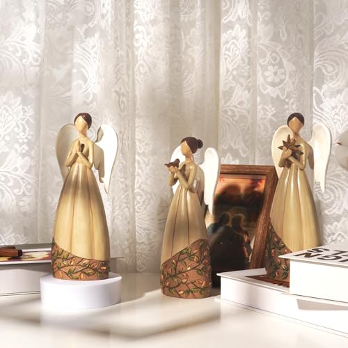 Homemory Angel Cardinal Bird Statue Decor Memory Healing Gift Figurines Collectible Guardian for Home Office Wedding Living Room Centerpiece Decoration Women Mom Grandma Friends (Bird)