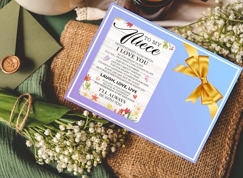 Niece Picture Frame, Wildflowers Wood Photo Frame, Gifts for Niece from Aunt, Birthday Graduation Christmas Wedding Gifts for Niece, To My Niece Frame -a06 - style: Niece