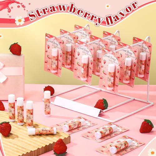 30 Pack Sweet Strawberry Baby Shower Games Prizes Party Gifts Bulk Lip Balms Favors for Winners Adults Guests Gender Reveal Favors Decorations Baby Shower Souvenirs Gift Bags Stuffers - style: A Sweet Strawberry