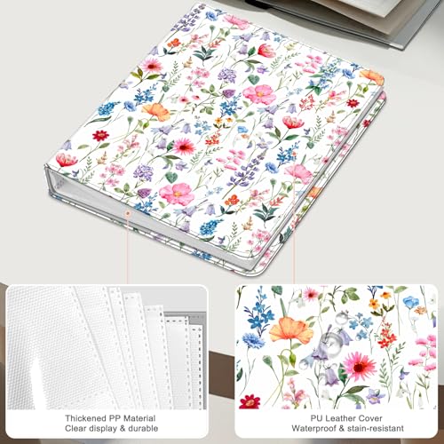 Fintie Photo Album 4x6 Photos - 112 Pockets Wallet Albums Memory Book | Vegan Leather Cover, 4X6 Picture Keepsakes, Family/Wedding/Travel Memory Book, Baby/Kids/Boys/Girls Gift, Flower Fantasy - color: flower fantasy
