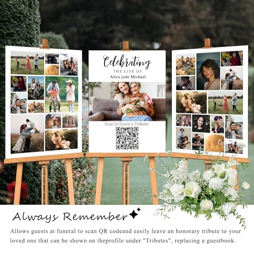 Grave Medallion and Memorial Webpage , QR Memorial Plaques for Outdoors,Headstone Grave Marker ,Sympathy Gifts for Loss of Loved One, Collecting Memories, Photos, and Messages from Family/Friends