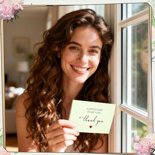 VZZNN 100 Pack Thank you Cards with Envelopes,Baby Shower & Wedding Thank you Cards with Envelopes and Stickers,Suitable for Graduation, Business, Festival Greeting Card Gifts(White)