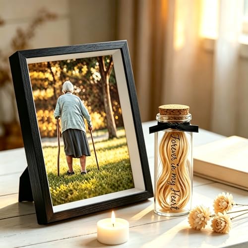 Memorial Gift Picture Frame for Loss of Loved One, Mother, Father, Grandpa, Grandma,Friend,In Loving Memory Keepsake Frame, Bereavement Sympathy Gifts (Black) - color: Black