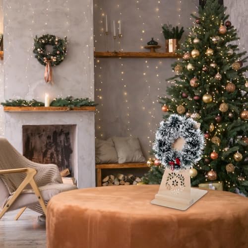 PH PandaHall Wooden Wreath Stand Wreath Easel Stand Christmas Wreaths Holder Wood Flower Garlands Display Removable Garlands Showcase for Xmas Halloween Holiday Party Wedding Birthday Decoration