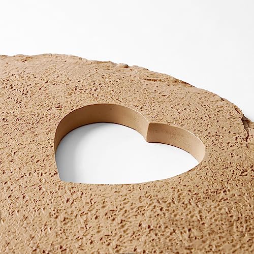 Let's Make Memories Personalized Memorial Stones - in Memory - Sympathy - Condolences - Loved Ones or Pets - Large Round Stone - in Our Hearts Design - style: Round