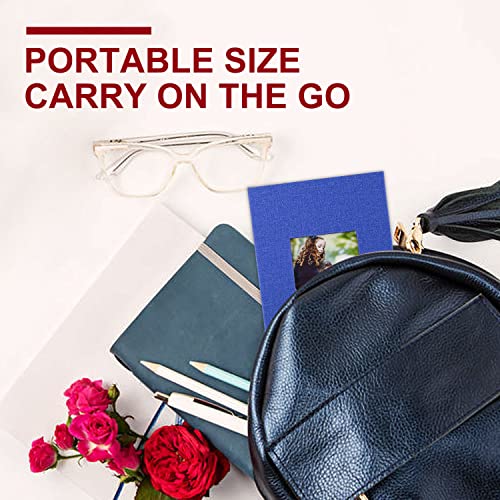 Ywlake Photo Album 4x6 50 Pockets 2 Packs, Small Mini Capacity Linen Photo Album Bulk Sets, Each Pack Holds 50 Top Loader Vertical Only Picture for Kids Boy Girls Blue - color: Blue, size: 50 Pockets/2PK