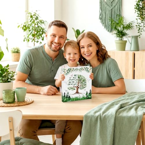 Dunzoom Family Reunion Memory Photo Album Holds 200 Pcs 4 x 6 Inch Leather Album, Tree Pattern Memory Scrapbook for Couple Gifts - style: Family Reunion