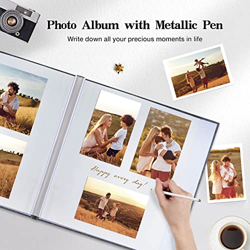 potricher Self Adhesive Photo Album 40 Pages, Linen cover, Yellow | Photo Album Self Adhesive 4x6 5x7 8x10 Pictures, Linen Cover DIY Scrapbook Albums for Family, Wedding, Baby, Anniversary - color: Yellow, size: 11x10.6 Inches 40 Pages
