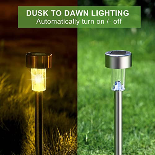 Solar Lights Outdoor Waterproof, Solar Garden Lights, Warm White, 16 Pack - color: Warm White, size: 16 Pack
