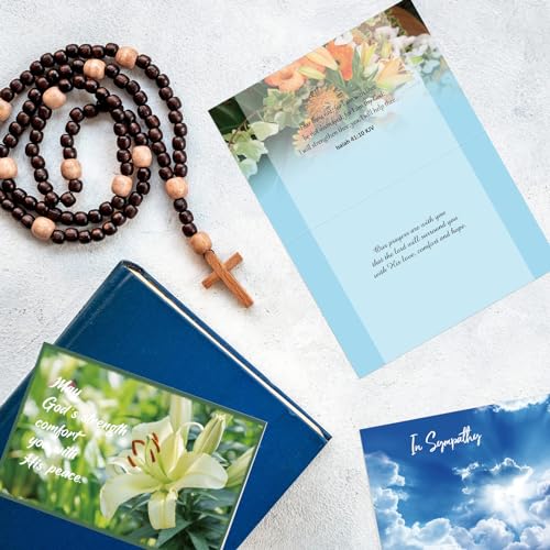 32 Pcs Christian Sympathy Cards with Scripture Religious Bereavement Cards | Assorted, Faith Based Condolence Card with Envelopes, Express Your Condolences