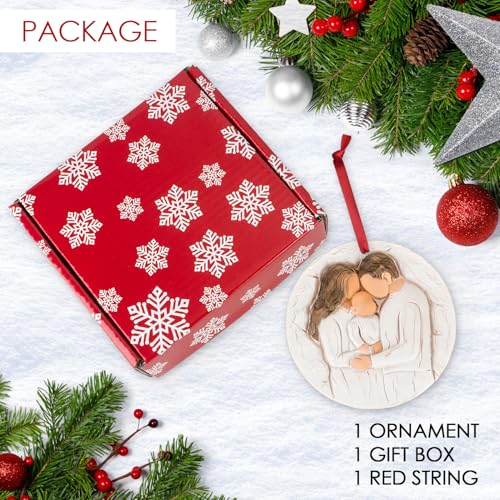 Christmas Ornaments 3D Our First Christmas As A Family of Three Ornament Xmas Tree Decoration - Baby First Christmas Ornaments 2026 - Best Parents and Kids Gift for Wife, Husbands, Her, Him - style: Family of 3