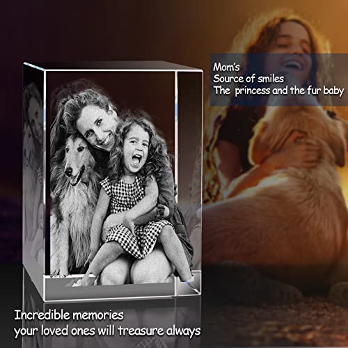 3D Crystal Photo, Personalized Gift, Customized Gifts for Wife, Women, Him, Her, Dad and Mom. Custom Picture Gifts for Mother's Day, Father’s Day, Birthday, Wedding & Anniversary.( (Large, Portrait) - size: Large Portrait