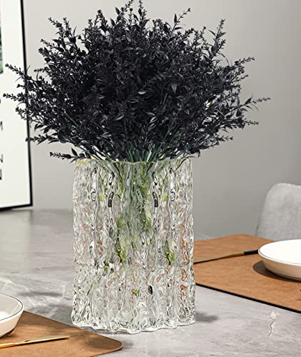 RECUTMS Black Artificial Flowers,Fake Outdoor UV Resistant Plants 36 Packs - color: Black, size: 36 Bundles