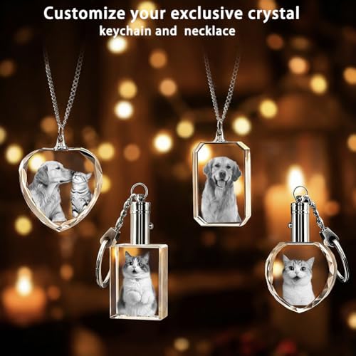 3D Crystal Photo Memorial Gift for Loss of Dog - Personalized Pet Keepsake, Rainbow Bridge Sympathy Gift for Dog Cat Horse Owners, Thoughtful Animal Photo Gift M - size: M:3.54×3.54×1.57in