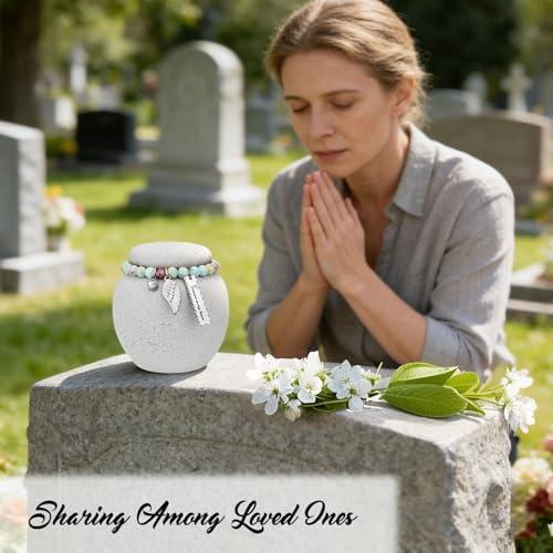 Dletay Mini Urns for Human Ashes Memorial Ceramic Small Cremation Urns for Human Ashes Keepsake Funeral Sharing
