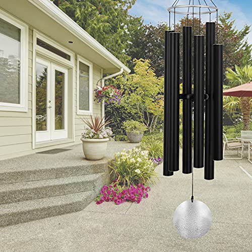 ASTARIN Large Wind Chimes Outdoor Deep Tone,Black - size: 45“ Black