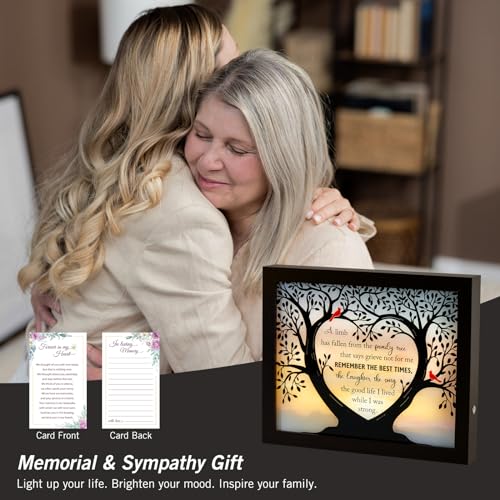 Sympathy Gift LED Memorial Shadow Box Memorial Gifts for Loss of Loved One Mother Mom Dad Father, in Memory of Loved One Gifts - size: Family Tree