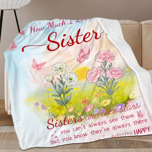 OHOIT Sister Birthday Gifts Blanket, Sisters Gifts from Sister 40"x60" - color: Sister, size: Throw Size 40" x 60" (100 x 150 cm)