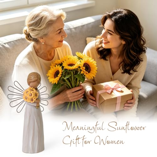 Thinking of You Encouragement Gift for Women,New Beginnings Sunflower Gifts | Inspirational Gifts for Women, Sculpted Hand-Painted Self Care Mental Health Gifts Figurine - color: Encouragement Gift