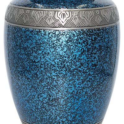 Blue Extra Large Personalized Companion Human Funeral Cremation Urn