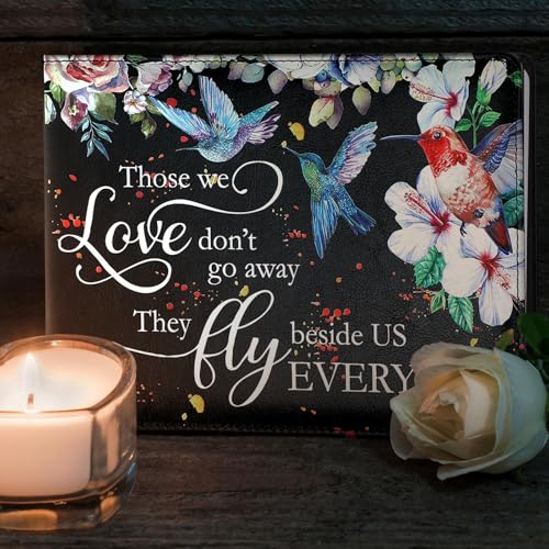 Yingzhao Memorial Funeral Guest Book with Pen 144 Pages Cardinal Funeral Guest Sign in Book for Memorial Service Celebration of Life Party Supplies in Loving Memory(Hummingbird) - style: Hummingbird