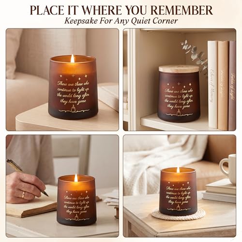 Sympathy Gifts for Loss of Loved One - Scented Candle 10 oz | Memorial Gifts for Loss of Mother Dad, Breavement Grief Gifts, Vanilla Lavender Long Lasting Burn Candle, Ready To Gift