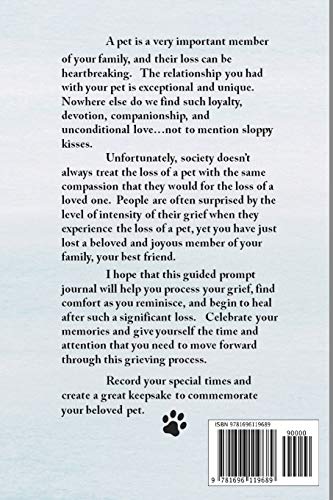 Pet Grief Journal Alaskan Malamute: Guided Prompt Keepsake Workbook, Goodbye Friend