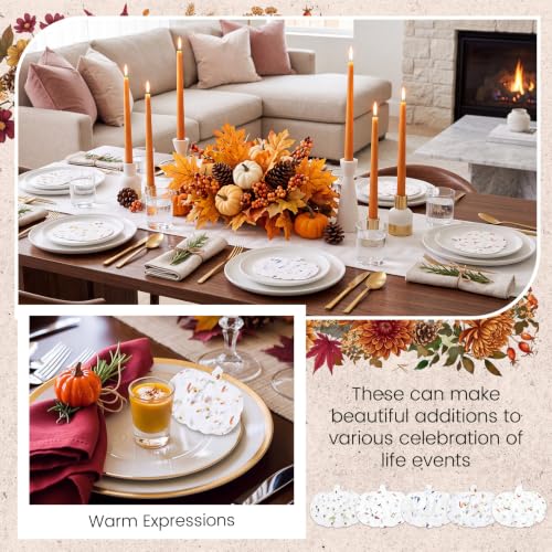 Dunzoom 50 Pcs Plantable Seed Paper Tags Wildflower,Pumpkin Shape - style: Pumpkin Shape