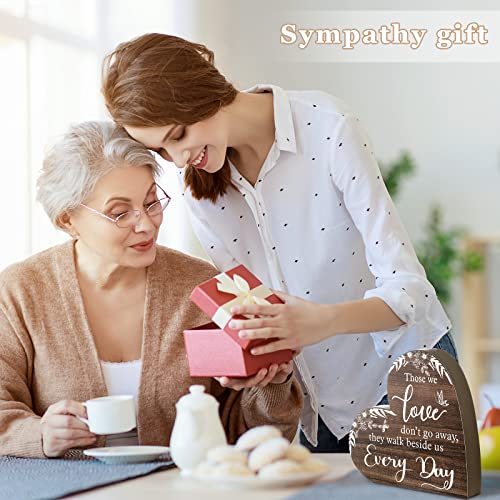 Jetec Sympathy Gift Memorial Wooden Heart for Loss of Loved One,Retro Style | Memorial Bereavement Condolence Ideas Decor for Grief Father Mother Son Brother, Memory 6. 3 x 6 x 0. 7 Inches - style: Retro Style