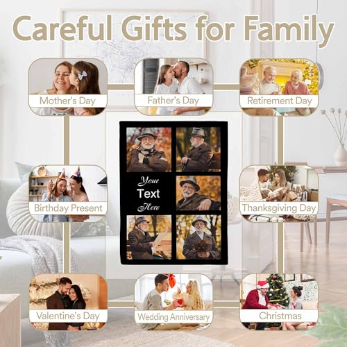 Personalized Blanket for Father's Day | Custom Photo Gift for Dad, Husband, Grandpa - Customized Style 11 - color: Style 11