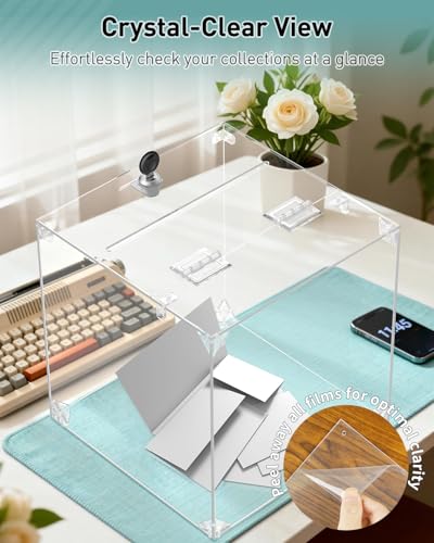 Uniclife 9.8" x 9.8" x 9.8" Lockable Transparent Acrylic Donation Box - color: Square