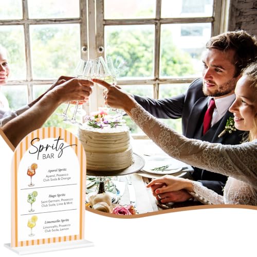 Spritz Bar Sign for Wedding Party Baby Shower Arch Table Acrylic Sign - color: Lemon