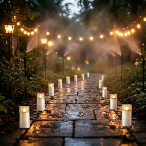 Homemory Solar Candles Outdoor Waterproof, Sensor Only, Dusk to Dawn, 3"x6"