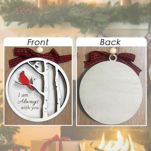 Cardinals Gifts, Red Cardinal Wooden Memorial Ornaments, Sympathy Gifts for Loss of Loved One, Grief Gifts, Bereavement Gift Ideas, Remembrance Memorial Gift for Loss of Mom, Cardinal Christmas Decor - style: 1 Cardinal Birds