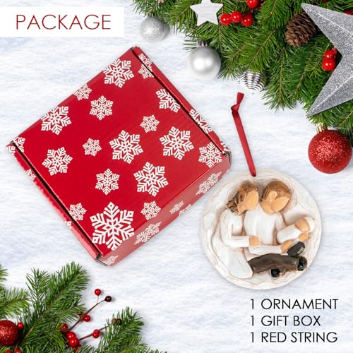 3D Babys First Christmas Ornament 2026 Boy Girl - My 1st Christmas Tree Baby Ornament 2026 for Family of 3-3D Resin Sculpture for First Time Dad Mom New Parents Gifts - style: Baby