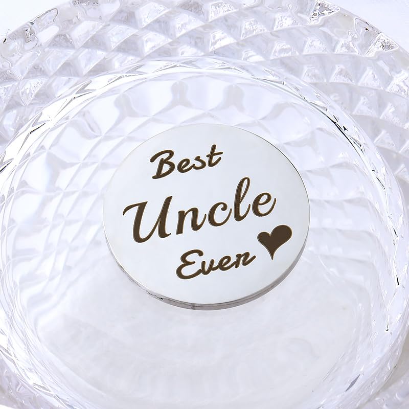YALLNASL Grandma Aunt Mom Mothers Day Gift for Women Wife Grandpa Uncle Dad Fathers Day Presents for Men Husband Pocket Token - color: Best Uncle Ever