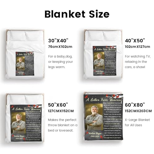 Personalized Memorial Blankets with Photos, in Memory of Loved One Gifts, Sympathy Bereavement Cardinal Blanket for Loss of Mom Dad Grandma Husband Son Daughter - color: New Arrivals-4