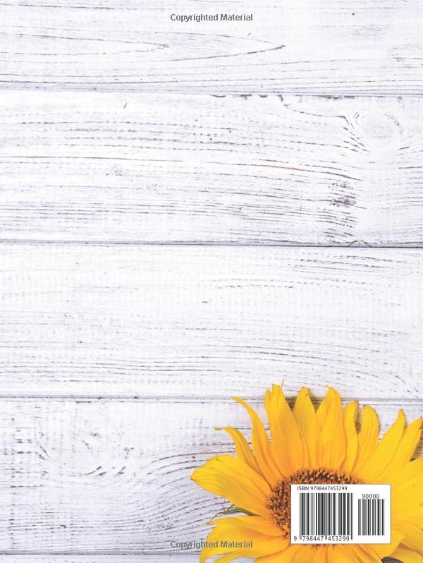 In Loving Memory: Guest Book For Funeral Service - Memorial Book - White Wood Sunflowers Hardcover