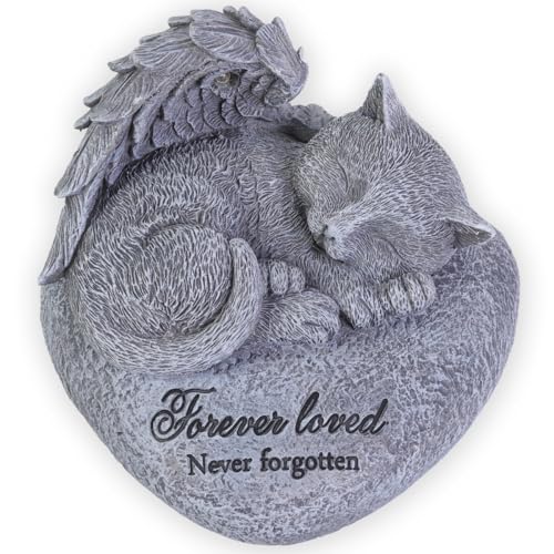 Cat Memorial Gifts for Loss of Cat,Pet Sympathy Gift,is Placed in The Outdoor Garden or Tombstone Loss of Pet Sympathy Gift