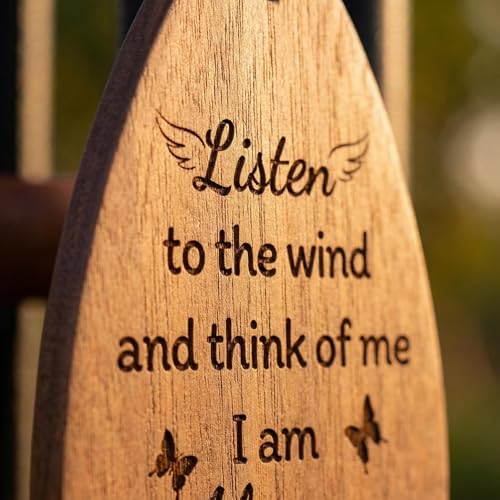 32" Memorial Wind Chimes for Loss of Loved One Sympathy Gifts with Condolence Card, Weatherproof Aluminum Outdoor Windchimes for Garden Patio Porch, Bereavement Remembrance Gift for Friend