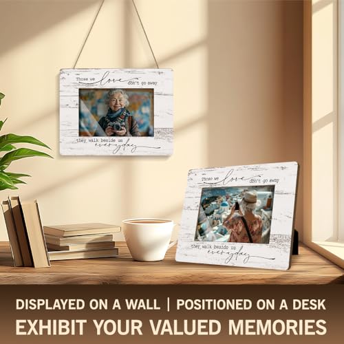 Memorial Pictures Frame, Sympathy Gifts For Loss Of Loved One, Bereavement Gifts For Loss Of Mother Father Husband, Sympathy Gift Fits 4x6 In Photo - color: White