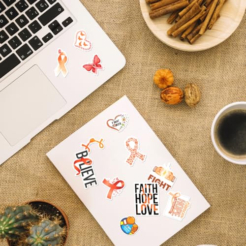 Leukemia Cancer Awareness Ribbon Quote Design 50pcs Vinyl Support Stickers Pack for Survivors Fighters Family Laptops Water Bottles Scrapbooking Bumper Hard Skateboard Car - color: Cancer Awareness 1