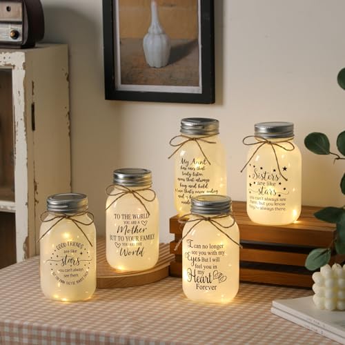 Maracco Aunt Gifts from Niece Nephew, Mason Jar Night Lights Birthday Gifts for Aunts, Auntie Gift Ideas, Best Aunt Ever Gift, Great Favorite Auntie Mason Jar (30oz) - color: Clear