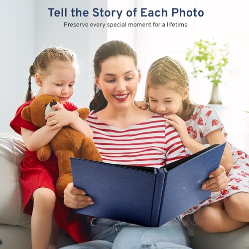 DazSpirit 4x6 Photo Album, 600 Pockets, Leather Cover with Slip-In Pages - color: Dark Blue, size: 600 Pockets
