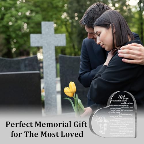 When Tomorrow Starts without Me Sign, Loss of Loved One Sympathy Gift, Memorial Gifts for Loss Keepsake, In Memory of Loved One Sign, Grief Bereavement Remembrance Plaque Decor for Family Members