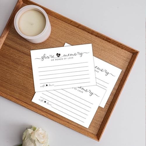 50 Share a Memory Cards for Celebration of Life, Graduation, Retirement, Birthdays, and Going Away Parties, Guest Book Ideas, Funeral Sign In Book For Memorial Service 4x6 Inches (Pack of 2) - size: 4x6 inches (Pack of 2)