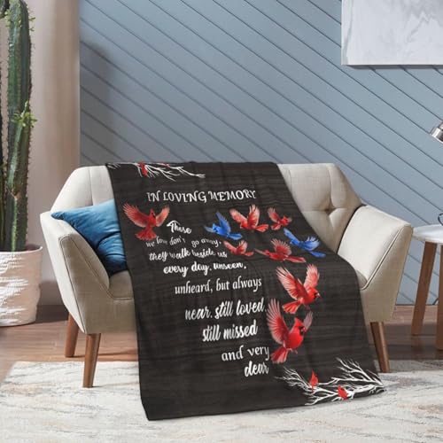 Sympathy Blanket Memory Gifts for Loss of Loved One 60"X50" | Memorial Gifts for Loss of Mom, Dad, Son, Daughter