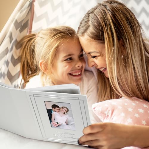 Photo Album 4x6 50 Photos Leather Cover Wedding Photo Albums Extra Large Capacity Picture Book with Beautiful Prints Presents for Wedding Baby Vacation White - color: White, size: 50 Pockets
