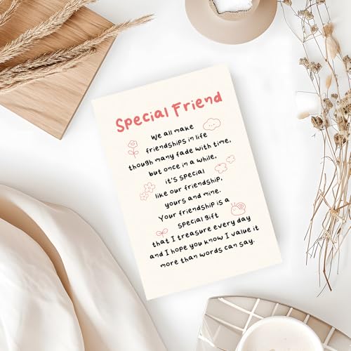 Special Friend Birthday Card Best Friend Gift Meaningful Friendship Card | Heartfelt Birthday Card for Her Him, Thank You for Being in My Life Card for Sister Friend Soulmate with Envelope - color: WY-277